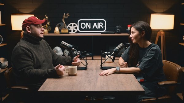 Кира Железняк и радиоведущий «Хит FM» Артём Адамов в подкасте «Крупным планом»