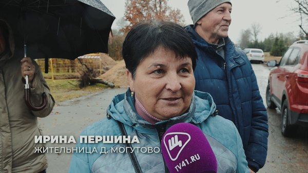 Местная жительница Ирина очень рада работам по газификации