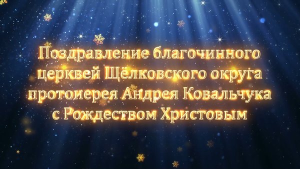 Благочинный церквей Щёлковского округа протоиерей Андрей Ковальчук поздравил православных с Рождеством Христовым