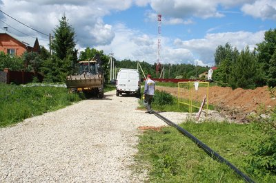 В деревне Костыши строят газовые сети по программе губернатора Андрея Воробьёва