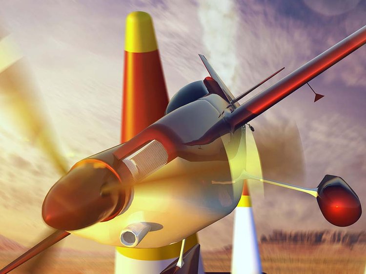 sportivnyi-samolet-na-vozdusnyh-gonkah-render-3d-illustration